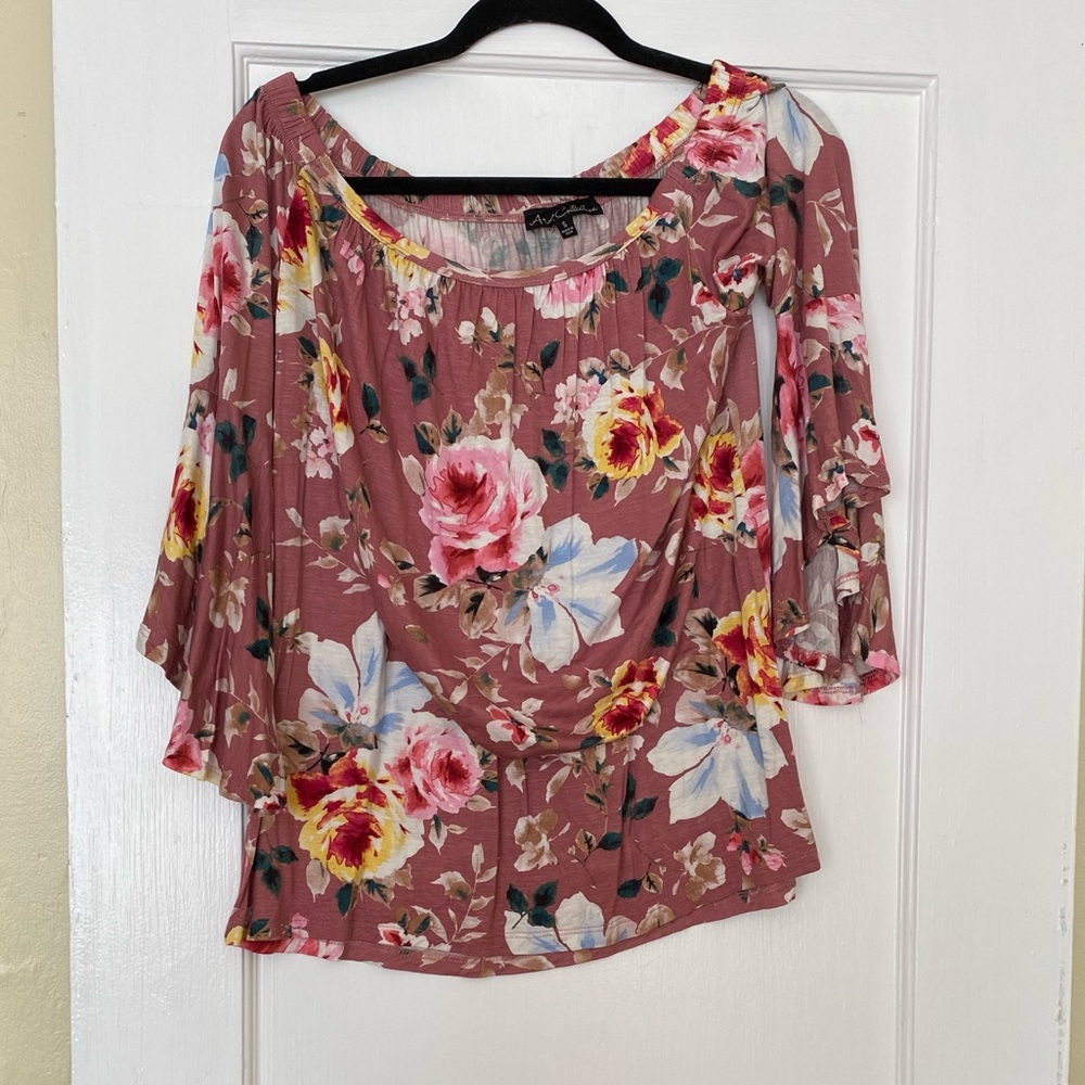 Floral off the shoulder blouse
